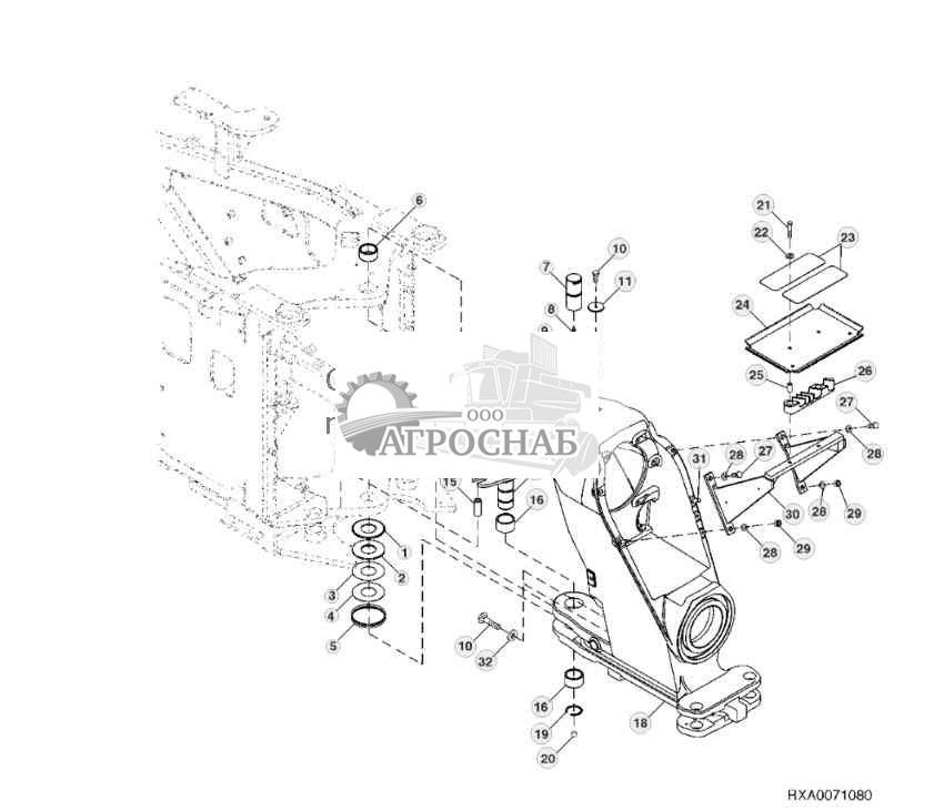 Cast Gudgeon With 2.5